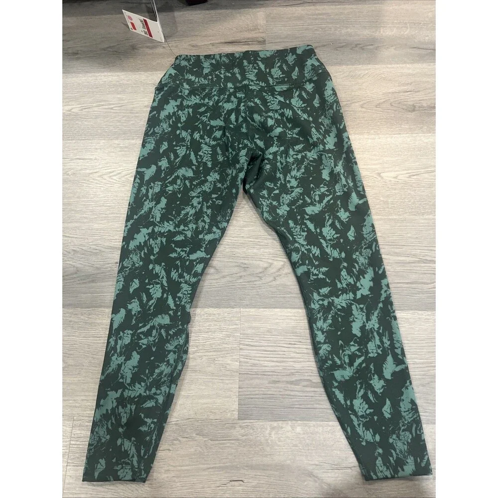 Nike One High-Waisted 7/8 Printed Leggings Womens Large Green NWT Yoga